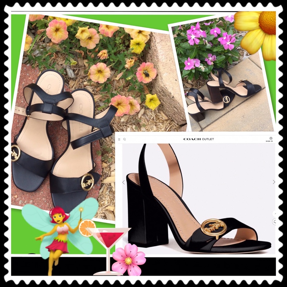 Coach Black Heels- NWOT